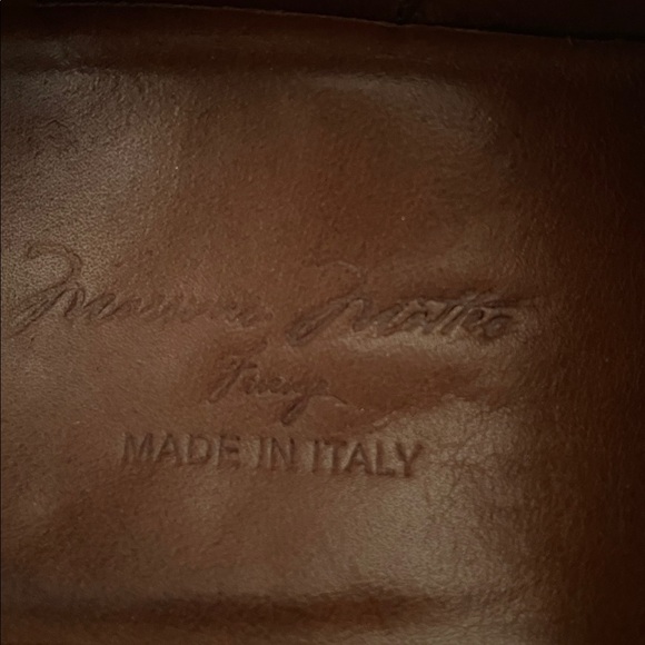 Vero Cuoio Men's Navy Leather Oxfords with Red Laces - Picture 2 of 4